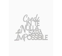 Declea Inscription en bois « Credi in Te » Décoration murale pour la maison, phrase motivante en bois