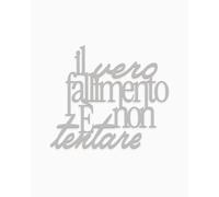 Declea Inscription en bois « Il vero fallimento è non tentare » Décoration murale pour la maison avec phrase en bois