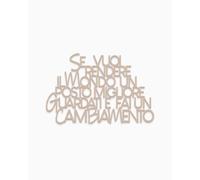 Declea Inscription « Guardati e Fai Un Cambiamento » Décoration murale pour la maison, phrase en bois motivante