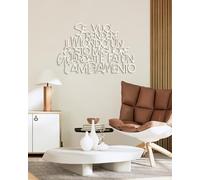 Declea Inscription « Guardati e Fai Un Cambiamento » Décoration murale pour la maison, phrase en bois motivante