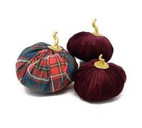 Declea Lot de 3 citrouilles décoratives Glamour, décoration d'automne ou de Noël Faites à la Main pour décorer la Maison.