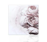 Declea Tableau bouquet imprimé avec bourgeons - décor de salon moderne Impression 100% coton toile