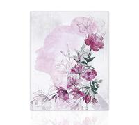 Declea Tableau floral femme imprimé moderne avec fleurs - décoration de salon Impression sur toile de haute qualité