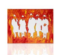 Declea Tableau moderne peint sur les futuristes en toile d'art prêt à accrocher pour la maison, impression sur toile