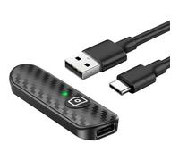 Déclencheur à Distance Bluetooth,Design en Fibre de Carbone,Télécommande Rechargeable pour Caméra de Smartphones iOS et Android,Compacte et Portable,avec Chargement Type-C,Portée de 10m(Q398)