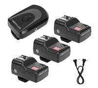 Déclencheur de Flash à Distance Kit de déclenchement de Flash de Studio sans Fil à 16 canaux avec 1 émetteur 3 récepteurs 1 câble de synchronisation