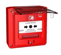 Déclencheur manuel d'alarme incendie étanche avec volet - Réf. 5713R1C
