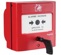 Legrand Déclencheur manuel 138012 DM - Conventionnel standard rouge - Équipement d'alarme incendie