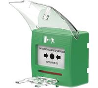 Déclencheur manuel pour issues de secours- Sewosy - SHOKV2 - 2 Contact - Vert