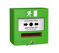 Déclencheur manuel Vert 2 contacts avec capot - NEUTRONIC - 4711V3C