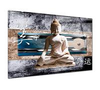 DECLINA - Cadre Mural BOUDDHA ET JAPON - 80x50 cm - Cadre Bouddha Atmosphère Méditation - Impression HD Sur Verre Acrylique - Atelier Français