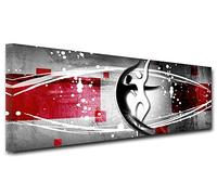 DECLINA - Cadre Mural deco abtraite - Tableau Abstrait Composition Moderne - Impression HD Sur toile - Fabriqué En France - 100x35 cm