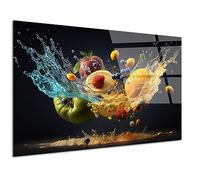 DECLINA, cadre photo décoration murale, impression sur verre acrylique, tableau cuisine, déco l’envol des fruits, art mural moderne, décoration intérieure lumineuse, 80x50 cm
