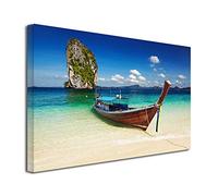 DECLINA Impression sur Toile Paysage, Tableau décoration Murale, Photo sur Toile, Tableau Photo Plage DE THAILANDE 80x50 cm