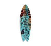 DECLINA Planche surf deco, decoration murale, planche surf imprimée, alu-dibond, déco surf, Planche de surf déco Sea Sun and Surf, 100x30 cm