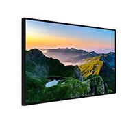 DECLINA, poster paysage, affiche photographie paysage, poster nature, poster avec cadre, Poster sous cadre coucher de soleil sur le Montagnon, 20x30 cm, Cadre noir