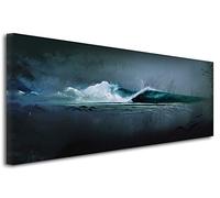 DECLINA, Tableau Déco, Décoration Murale Salon, Tableau imprimé, Tableau décoratif Reproduction de Peinture sur Toile The Left, 100x35 cm