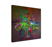 DECLINA, Tableau Déco, Décoration murale salon, Tableau imprimé, Tableau toile décorative reproduction peinture abstract jungle, 50x50 cm