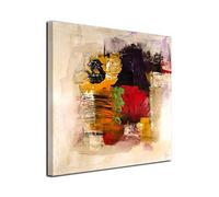 DECLINA - Tableau Décoratif Abstrait - Cadre Graphique Design Contemporain - Impression Haute Définition Sur toile - Fabrication Française - 80x80 cm