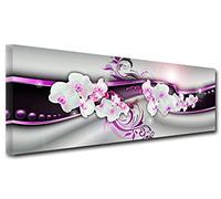 DECLINA, Tableau décoratif en toile décorative 120x50 cm - Orchidées - déco murale moderne pour pièce à vivre - Fabriqué en France