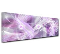 DECLINA, Tableau décoratif, Toile Murale, Tableau Salon Deco, Tableau Toile panoramique Abstraite HYPNOSE 80x30 cm Violet