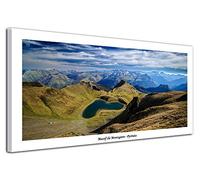 DECLINA, Tableau Decoration Murale Salon Moderne, Cadres decoratif Mural, Tableau Photo de Montagne des Pyrénées 60x30 cm