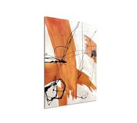 DECLINA - Tableau Design Élan Terracotta - Décoration Murale Art Abstrait Premium - Impression HD Sur Verre Acrylique - Atelier Français