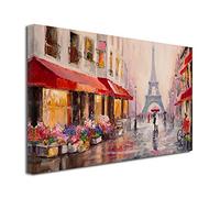 DECLINA - Tableau Design Rue de Paris - Cadre Ville Parisienne Style Chic - Impression Haute Définition Sur toile - Atelier Français