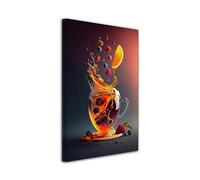 DECLINA, Tableau en Toile - Thé Fruité - Décoration Murale Colorée pour Cuisine ou Salle à Manger - Made in France