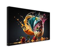 DECLINA - Tableau Fruits pour Cuisine - Décoration Murale Cuisine Moderne - Impression sur Toile Haute Définition - Cadre Décoratif - 70x40 cm