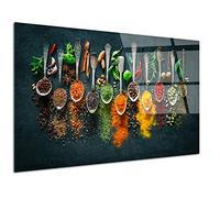 DECLINA - Tableau Mural Cuisine Épices - Décoration Murale Cuisine Moderne - Photo Sur Verre Acrylique Brillant - Atelier Français