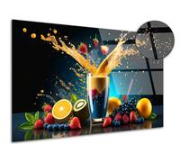 DECLINA, Tableau mural Cuisine Mixage Fruité, impression sur verre acrylique, décoration murale moderne pour cuisine, cadre design coloré pour salon ou espace repas contemporain