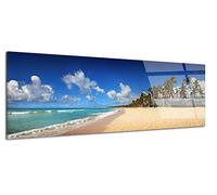 DECLINA, tableau mural tropical, impression sur verre acrylique, décoration murale plage, art mural exotique, photo déco mer, image murale bord de mer, tableau design plage paradisiaque