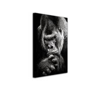 DECLINA, Tableau photo toile Gorille - Décoration murale toile imprimée, 60x100 cm