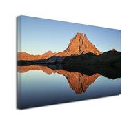 DECLINA - Tableau Pic du Midi d'Ossau - Sommet des Pyrénées - Impression HD sur Toile - 80x50 cm - Fabriqué en France