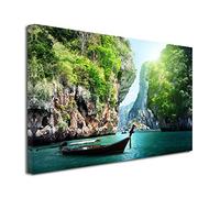 DECLINA Tableau Plage THAILANDE imprimée - Impression Photo Paysage sur Toile décoration Murale - Déco Maison, Cuisine, Salon, Chambre Adulte - 150x100 cm