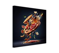 DECLINA, Tableau pour cuisine, tableau décoratif en toile imprimé, tableau de fruits et cocktail pour la décoration murale de cuisine, 25x25 cm