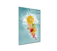 DECLINA Tableau verre acryliques, décoration murale, tableau plexi, Tableau cuisine déco moderne Cocktail de Fruit, 30x50 cm