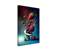 DECLINA, Tableau XXL, Toile Déco Fraicheur de Fruits, 100x150 cm