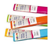 Deco 10712 Papier crépon, couleurs assorties, lot de 6 rouleaux