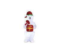 Déco 4 LED ours en peluche gonflable 240 cm Christmas DCFC15