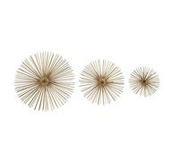 Deco 79 50388 Étoile murale en métal, or, 6"/9"/12"