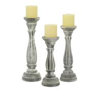 Deco 79 Bois Bougeoir, Blanc, Taille Unique