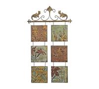 Deco 79 Décoration Murale en métal botanique de défilement Métal (99204)