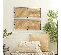 Deco 79 Décoration murale, S/2 81,3 cm de large, 30,5 cm de haut, marron