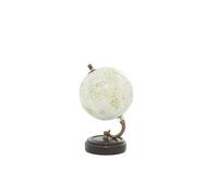 Deco 79 Globe métallique en PVC 12,7 cm de Large, 22,9 cm H-24984, Bois, Jaune, 12,7 x 22,9 cm