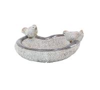 Deco 79 Mangeoire à Oiseaux 66916, Or, Gris, Blanc