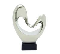 Deco 79 - Sculpture décorative Abstraite - 96740 - Fabriquée en céramique - Dimensions : 25,4 x 35,6 cm