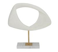 Deco 79 Sculpture, Pierre Artificielle, Blanc, 30,5 x 7,6 x 33 cm