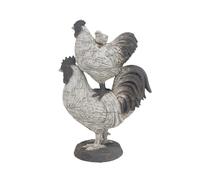 Deco 79 Sculpture, Pierre Artificielle, Gris Clair/Gris foncé, Taille S